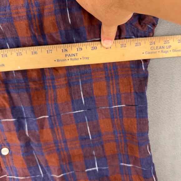 Baird McNutt Murano Slim Fit Mens XL Button Shirt 99% Linen Blend Short Sleeve - Picture 5 of 7